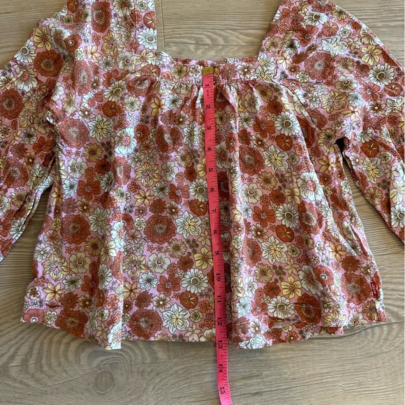 Levi’s Floral Woven Flowy Pullover long sleeve shirt girls size medium Womens XS - Picture 4 of 7